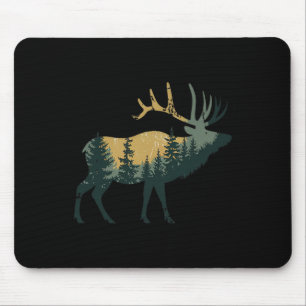 Elch Jagd Wandern Outdoor Camping Wald Männer Frau Mousepad