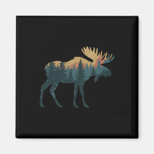 Elch Jagd Wandern Outdoor Camping Wald Männer Wo Magnet
