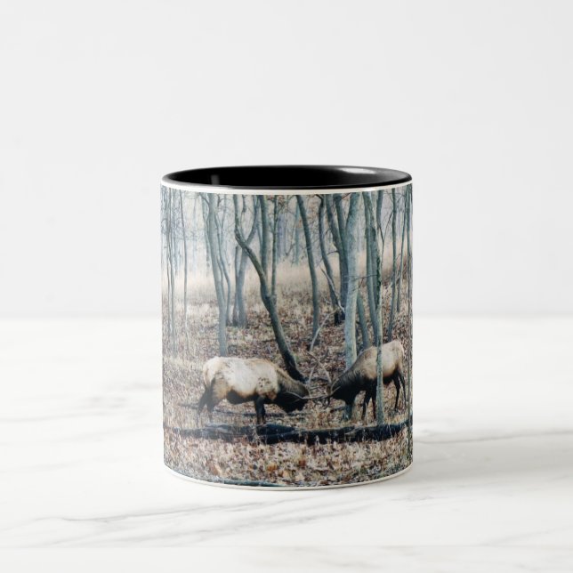 Elch-Kaffeetasse Zweifarbige Tasse (Mittel)