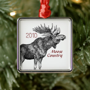 Elch-Land-Weihnachtsbaumanhänger Silbernes Ornament