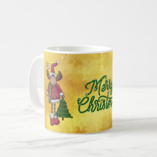 Elch mit Baum  Kaffeetasse