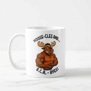 Elch-Muskeln und BCAAs – Lustiger Elch-Gym Workout Kaffeetasse
