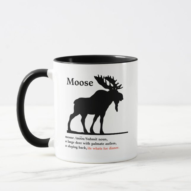 Elch, seine Was zum Abendessen Tasse (Links)
