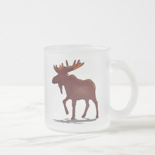 Elch-Shirts und Geschenke 129 Mattglastasse