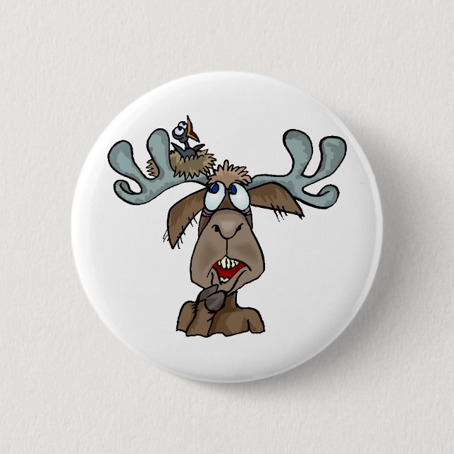 Elch-Shirts und Geschenke 65 Button (Vorderseite)