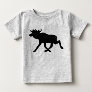 Elch-Silhouette Baby T-shirt
