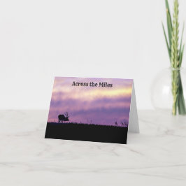 Elch-Silhouette bei Sunset Grußkarte Dankeskarte