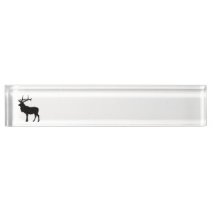 Elch-Silhouette Namensplakette