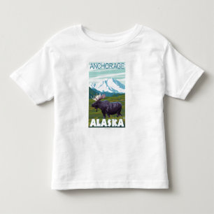 Elch-Szene - Anchorage, Alaska Kleinkind T-shirt
