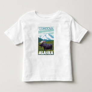 Elch-Szene - Cordova, Alaska Kleinkind T-shirt