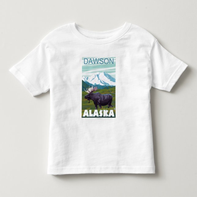 Elch-Szene - Dawson, Alaska Kleinkind T-shirt (Vorderseite)