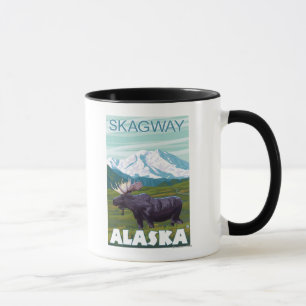 Elch-Szene - Skagway, Alaska Tasse