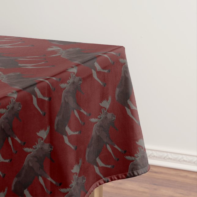 Elch-Tischdecke-Elch-Kunst-Tischdecke fertigen Tischdecke (Beispiel)