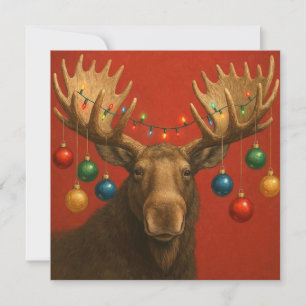 Elch-Weihnachtskarte. Karte