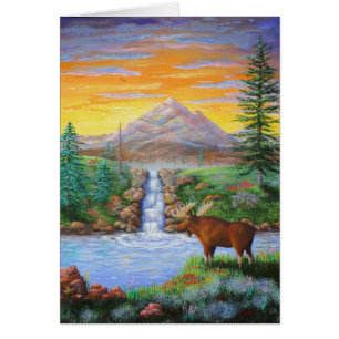 Elch-Wildtiere-Berge Creationarts