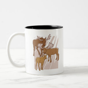 Elch Zweifarbige Tasse