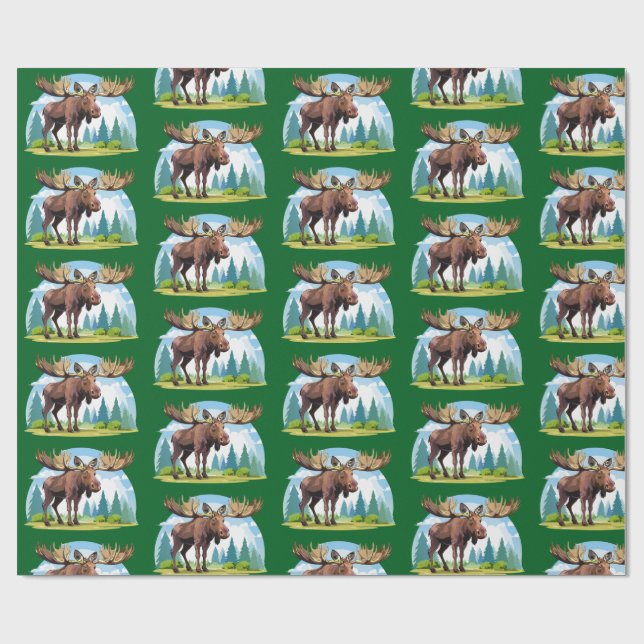 Elchbulle Geschenkpapier (Flach)