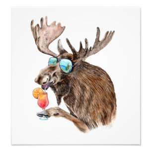 Elche auf Ferien Fotodruck