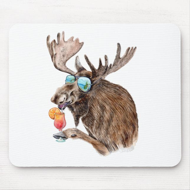 Elche auf Urlaub Mousepad (Vorne)