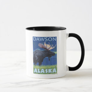 Elche bei Nacht - Dawson, Alaska Tasse