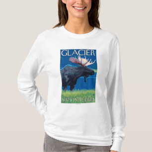 Elche bei Nacht - Glacier National Park, MT T-Shirt