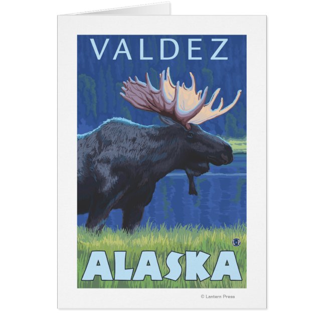 Elche bei Nacht - Valdez, Alaska (Vorne)