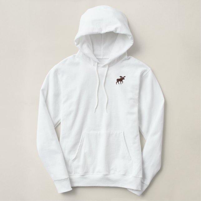 Elche Bestickter Hoodie (Design vorne)