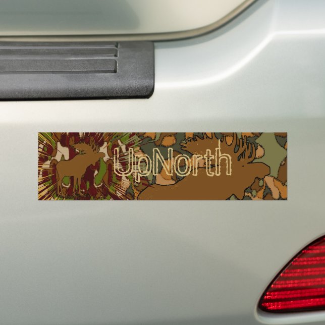 Elche Camouflage Einladungen, Aufkleber, Briefmark Autoaufkleber (Auf Auto)