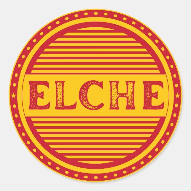 Elche City Pride Emblem – Spanish Identity Runder Aufkleber (Vorderseite)