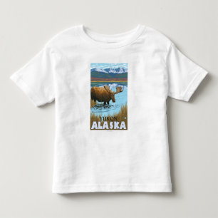 Elche, die in See - Yukon, Alaska trinken Kleinkind T-shirt