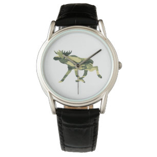 Elche/Elche Woodland Camouflage / Camouflage Armbanduhr