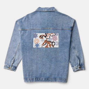 Elche freuen sich im Winter Jeansjacke