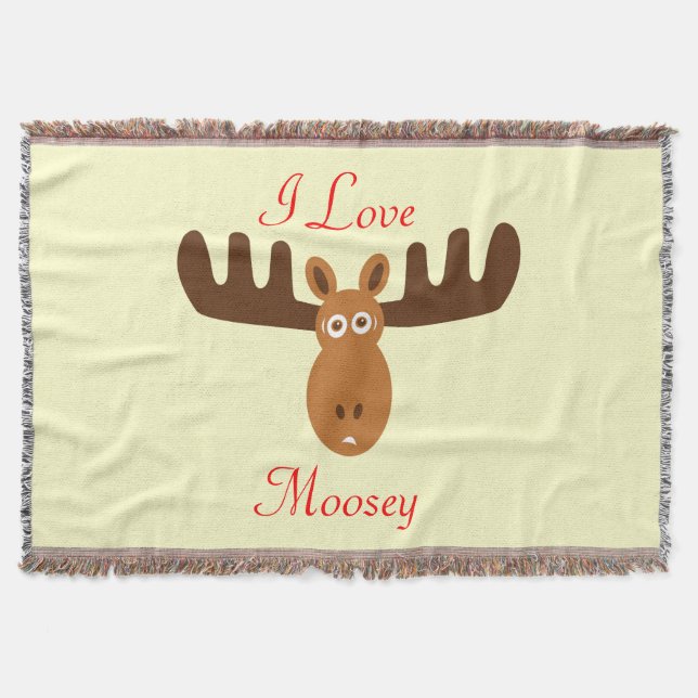 Elche Head_I Liebe Moosey Decke (Vorderseite)