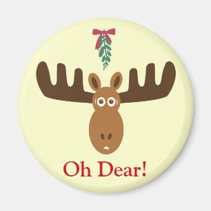 Elche Head_Mooseltoe_Oh lieb! Feiertagsmagnet Magnet