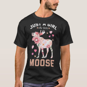 Elche Hirsche Blume Blumentierfächer T-Shirt