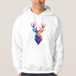 Elche, Hirsche, bunte Kunst Hoodie