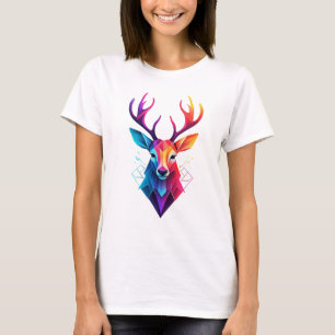 Elche, Hirsche, bunte Kunst T-Shirt
