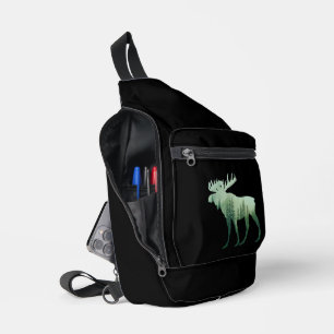 Elche Hirsche und Wald Natur Crossbody Bag