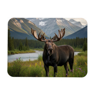 Elche im Banff National Park Kanada Magnet