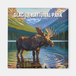 Elche im Glacier National Park Travel Magnet
