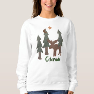 Elche im Kiefern-Sweatshirt Sweatshirt