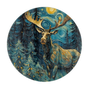 Elche im Pinienwald Van Gogh Schneidebrett