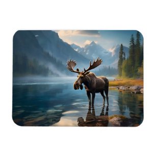 Elche im See Magnet