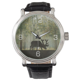 Elche in Walddarstellung Armbanduhr