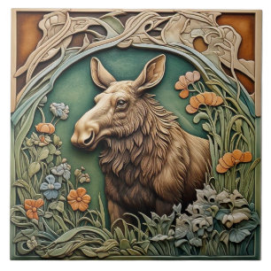 Elche - Jugendstil-Keramik Tile Fliese