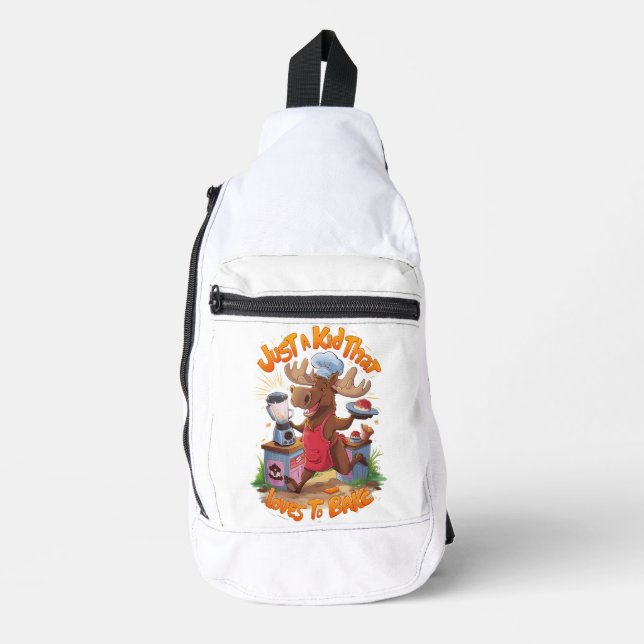 Elche Koch Backing by the Stove Crossbody Bag (Vorderseite)