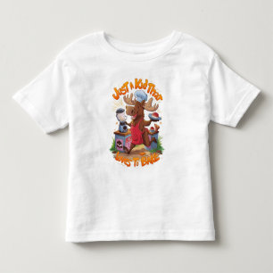 Elche Koch Backing by the Stove Kleinkind T-shirt