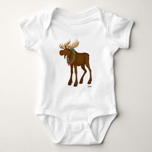 Elche mit Kranz - Baby-Bodysuit Baby Strampler (Vorderseite)