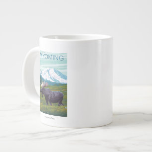 Elche mit MountainWyoming Jumbo-Tasse