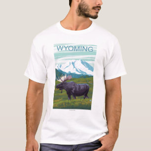 Elche mit MountainWyoming T-Shirt